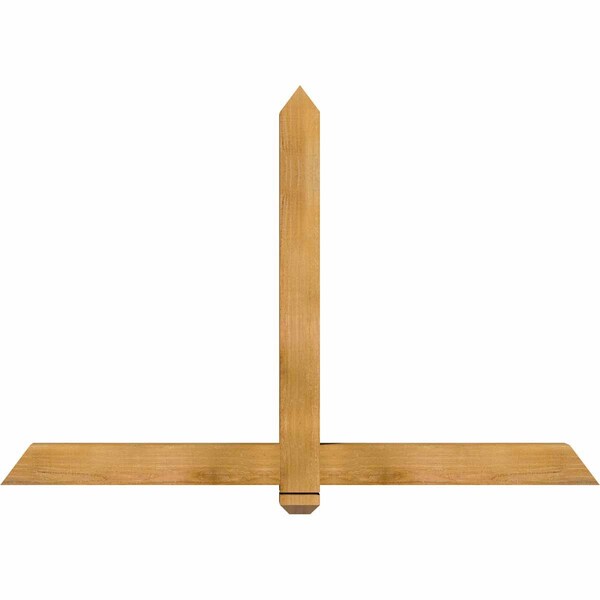 Ekena Millwork Eugene Rough Sawn Timber Gable Bracket, Western Red Cedar, 60"W x 40"H x 4"D x 4"F, 16/12 Pitch GBW060X40X0404EUG00RWR - main